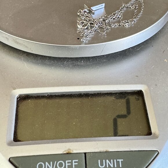 VTG Solid Sterling Silver 925 Cross Cable Link Pendant Necklace Size 15'' Length - Picture 11 of 11